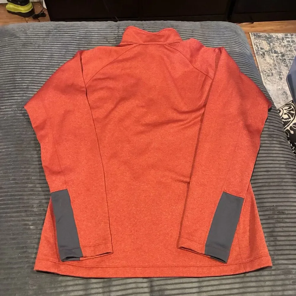 The North Face Canyonlands Pullover Mens L Orange 1/4 Zip Hiking Camping Gorp